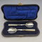 Early 20th Century British Antique White Pearl Shell Handle Jam Spoon Pair Boxed